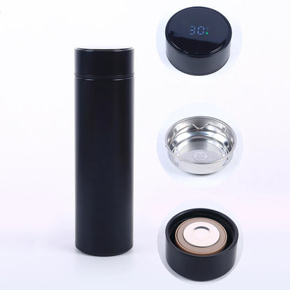 Smart Water Bottle with LED Temperature Display 500ML Stainless Steel Insulated Water Flask Tea Infuser Bottle