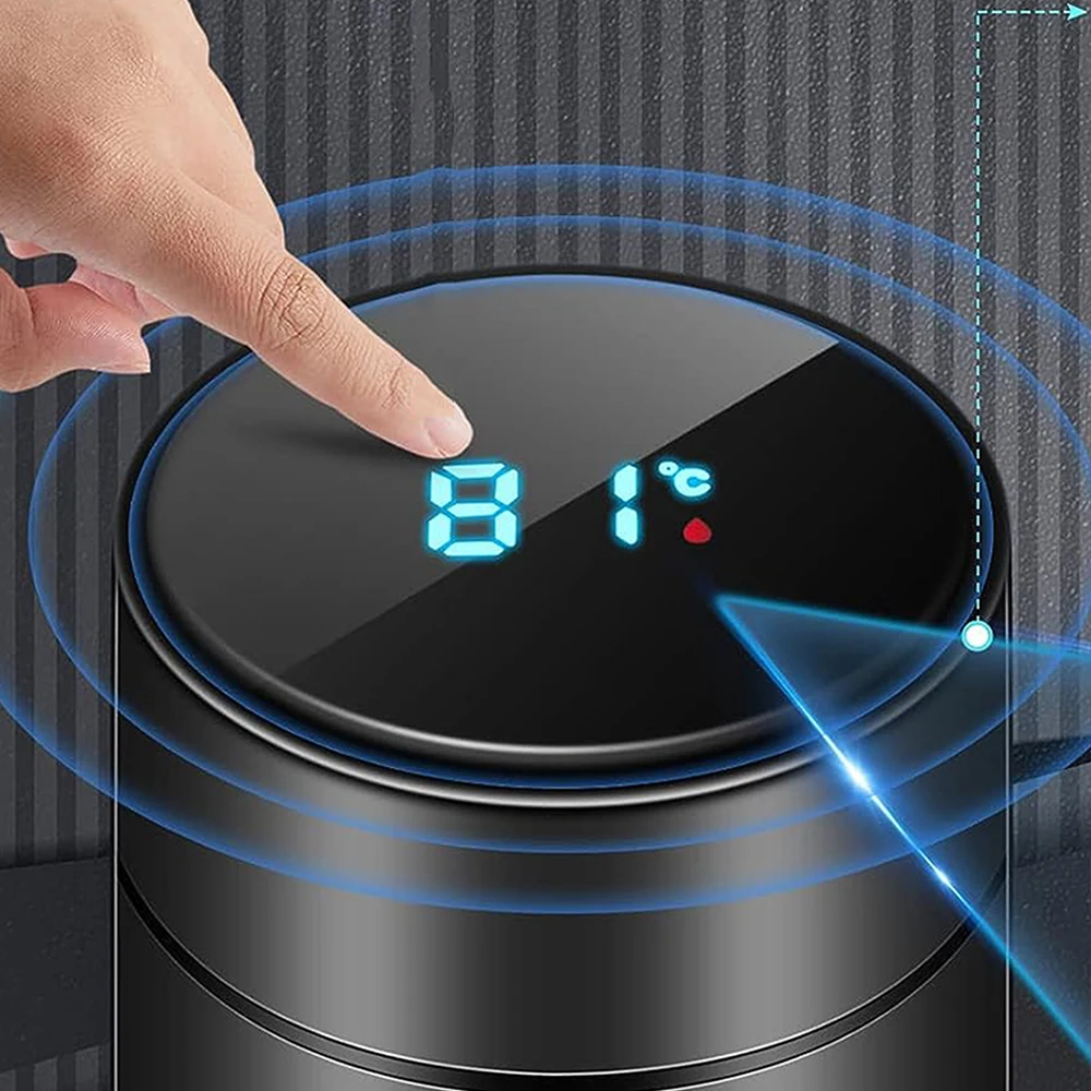 Smart Water Bottle with LED Temperature Display 500ML Stainless Steel Insulated Water Flask Tea Infuser Bottle